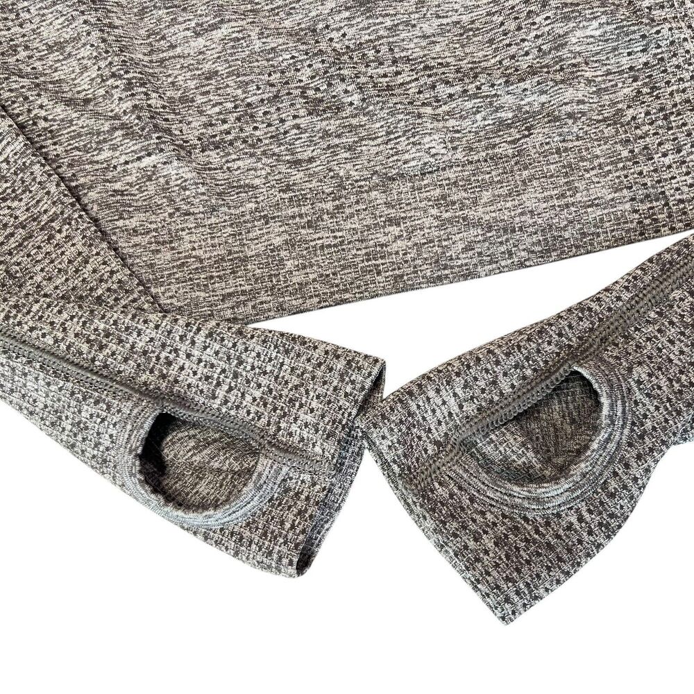 Gymshark Vital Seamless Women’s XS Heather Gray Round Neck Crop Top Thumbholes - Picture 9 of 12